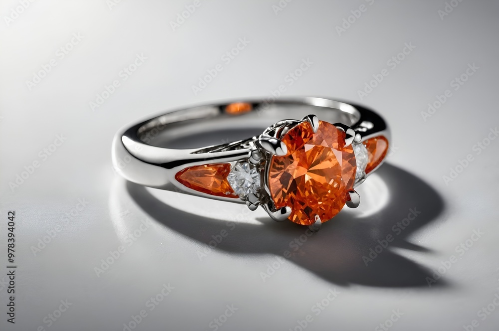 An eye-catching orange gemstone ring that combines elegance and modern design, perfect for making a bold statement on any occasion. An eye-catching orange gemstone ring that combines elegance and modern design, perfect for making a bold statement on any occasion.