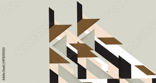 abstract geometric shapes in a harmonious blend of colors, creating a visually striking composition