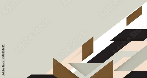 abstract geometric shapes in a harmonious blend of colors, creating a visually striking composition