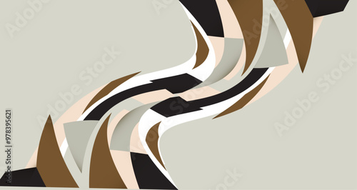 abstract geometric shapes in a harmonious blend of colors, creating a visually striking composition