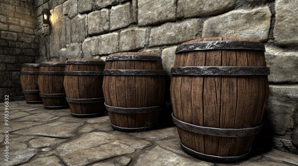 Wooden barrel texture background with rustic, aged wood details. Wooden barrel texture background with rustic, aged wood details.