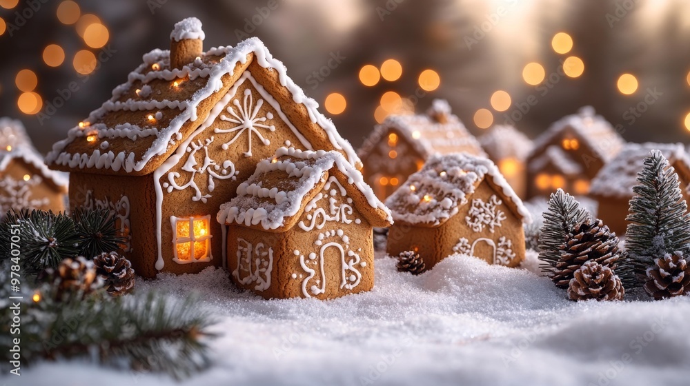 Gingerbread House Winter Wonderland Generative AI Gingerbread House Winter Wonderland Generative AI