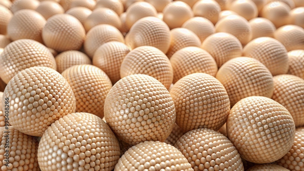 Abstract mesh of beige spheres cells resembling healthy nourished skin, abstract,, mesh, beige, spheres, cells, skin, healthy Abstract mesh of beige spheres cells resembling healthy nourished skin, abstract,, mesh, beige, spheres, cells, skin, healthy