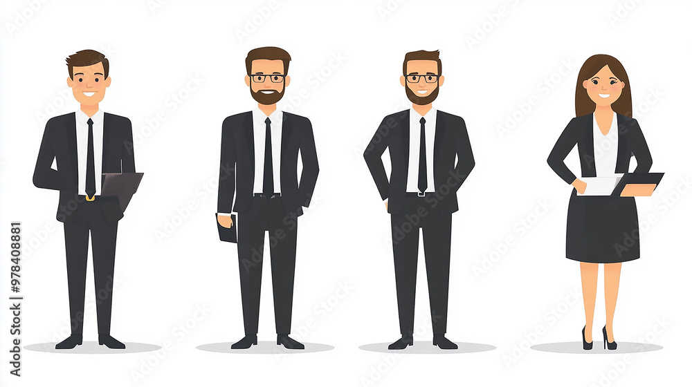 set of business people set of business people