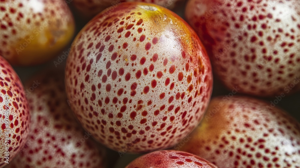 133. Artistic presentation of raw organic Dinosaur Egg Pluots, focusing on their distinctive speckled skin and fresh, juicy look 133. Artistic presentation of raw organic Dinosaur Egg Pluots, focusing on their distinctive speckled skin and fresh, juicy look