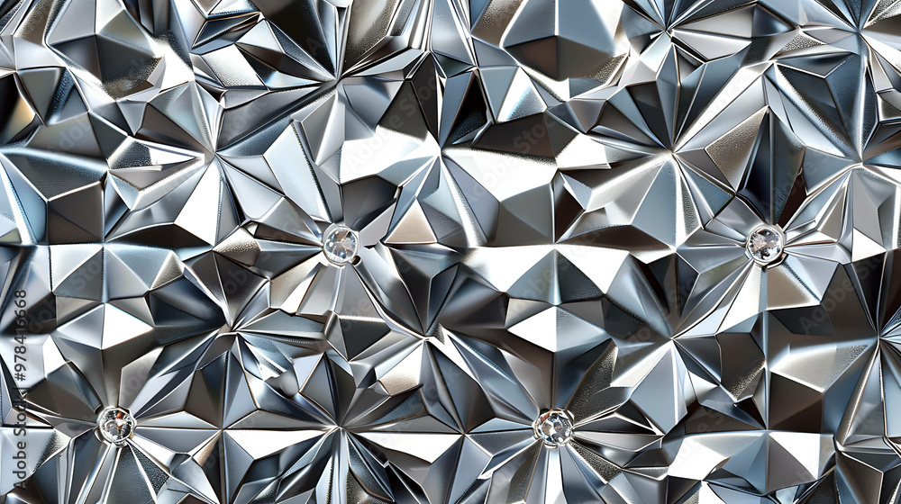 Abstract silver geometric background with shiny diamonds. Abstract silver geometric background with shiny diamonds.