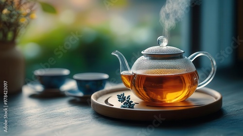 Pouring tea as part of a mindful daily ritual, symbolizing relaxation, focus, and wellness Wellness, Tea ceremony, ritual, calm