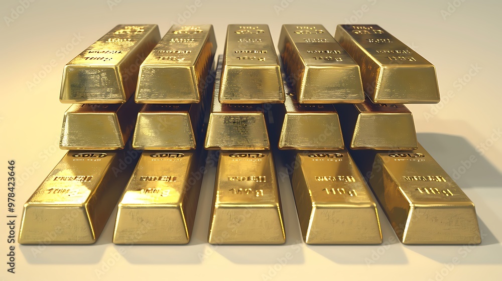 Stack of Gold Bars Wealth Finance and Investment Stack of Gold Bars Wealth Finance and Investment