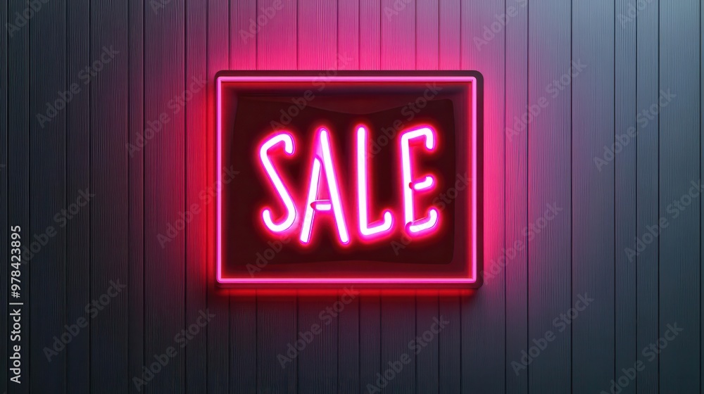 Flashing neon Black Friday sale sign, eye-catching advertisement, flat design illustration Flashing neon Black Friday sale sign, eye-catching advertisement, flat design illustration