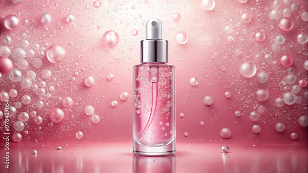 Beauty cosmetic gel serum with texture on a pink background , beauty, cosmetic, gel, serum Beauty cosmetic gel serum with texture on a pink background , beauty, cosmetic, gel, serum