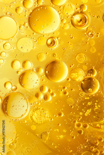 Wallpaper Mural  Stunning processed collage of golden yellow oil bubbles texture background Torontodigital.ca