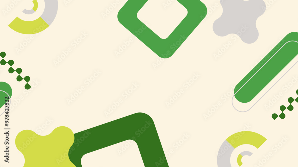 Abstract geometric background with green and gray shapes on a light backdrop. This abstract background features geometric shapes in shades of green and gray on a light backdrop Abstract geometric background with green and gray shapes on a light backdrop. This abstract background features geometric shapes in shades of green and gray on a light backdrop