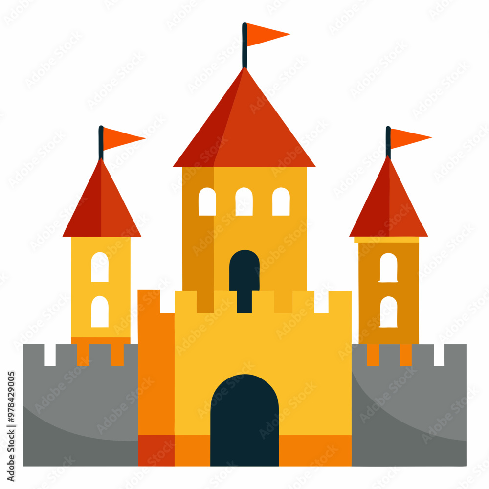 Fototapeta premium vector illustration of medieval castle