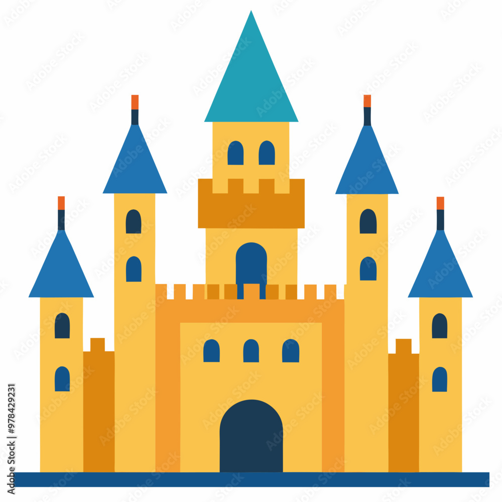 vector illustration of medieval castle vector illustration of medieval castle