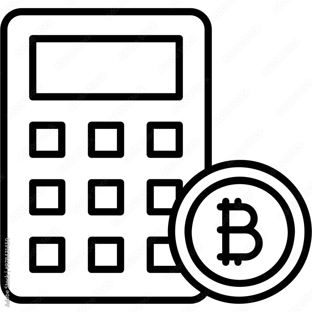 Bitcoin Calculator Icon Bitcoin Calculator Icon