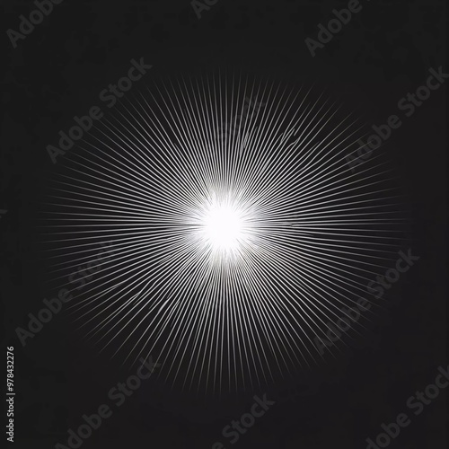 Starburst, sunburst star shape vector element