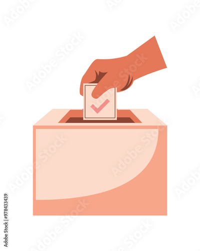 hand putting vote the ballot