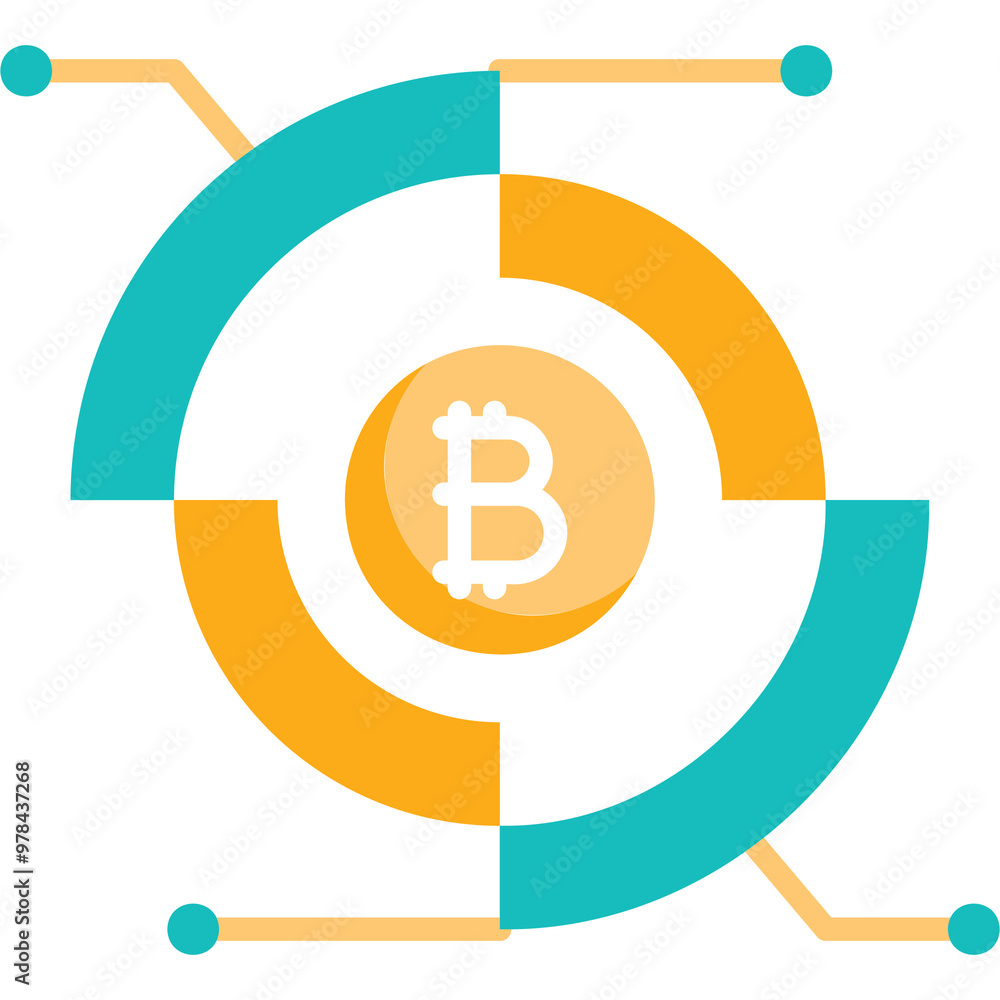 Fototapeta premium Tokenomics Model Illustration