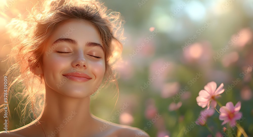 “Happy Young Woman Smiling and Looking Up in a Green Meadow”
“Happy Young Woman Smiling and Looking Up in a Green Meadow”