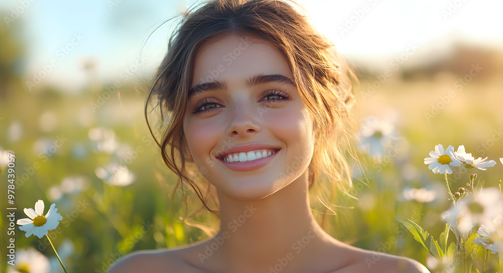 “Happy Young Woman Smiling and Looking Up in a Green Meadow”
“Happy Young Woman Smiling and Looking Up in a Green Meadow”