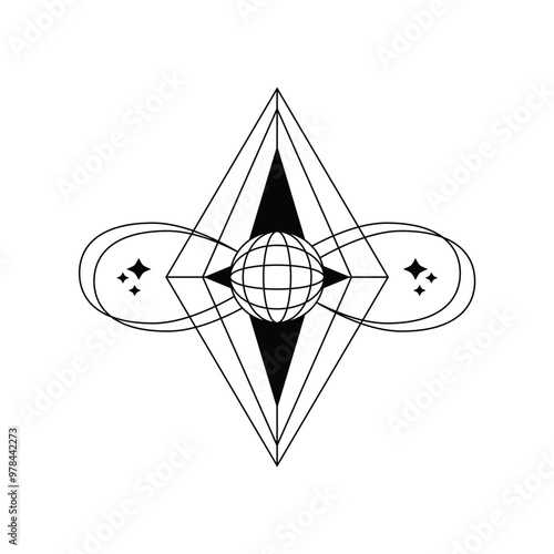 digital futuristic multiverse planet