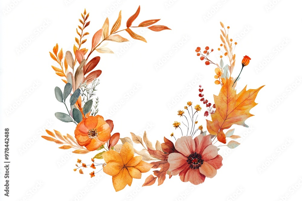 photo Fall floral wreath, autumn flowers, leaves, and wildflowers. Autumn leaves and wildflowers clipart. Invitation floral card design. PNG format. photo Fall floral wreath, autumn flowers, leaves, and wildflowers. Autumn leaves and wildflowers clipart. Invitation floral card design. PNG format.