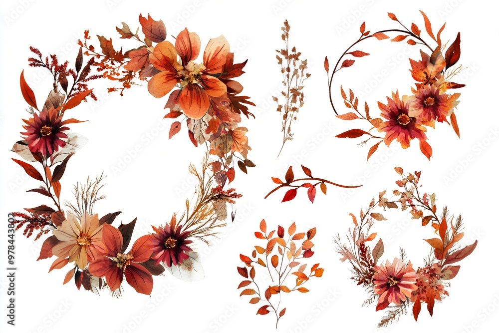 photo Fall floral wreath, autumn flowers, leaves, and wildflowers. Autumn leaves and wildflowers clipart. Invitation floral card design. PNG format. photo Fall floral wreath, autumn flowers, leaves, and wildflowers. Autumn leaves and wildflowers clipart. Invitation floral card design. PNG format.