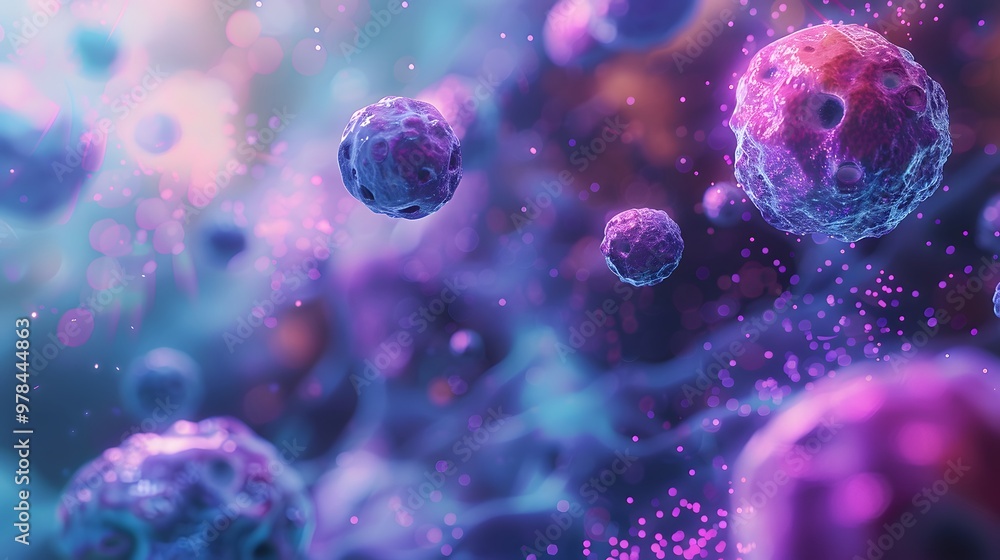 Genetic Disease in Cells - Scientific 3D Microscopic View Genetic Disease in Cells - Scientific 3D Microscopic View