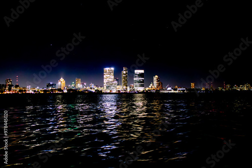 City skyline at night