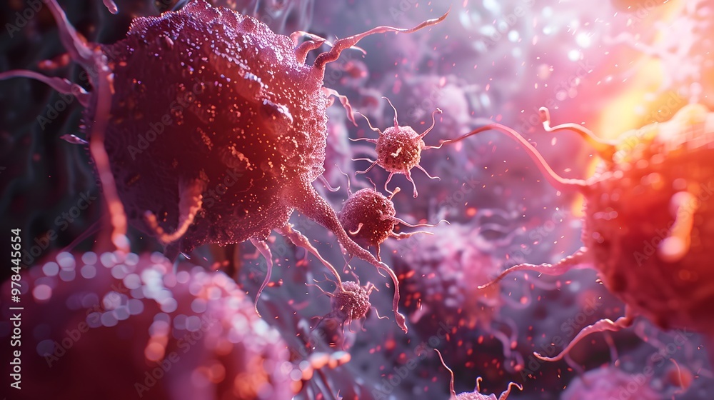 Genetic Disease in Cells - Scientific 3D Microscopic View Genetic Disease in Cells - Scientific 3D Microscopic View