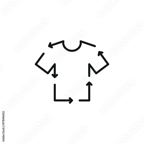 Recyclable clothing icon. Simple recyclable clothing icon for social media, app, and web design. Vector illustration