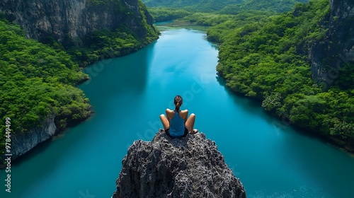 Adventurers Immerse in Captivating Natural Splendor on Thrilling Outdoor Escapade  photo