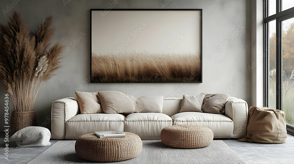 Modern Living Room Design with Neutral Colors and Natural Textures Modern Living Room Design with Neutral Colors and Natural Textures