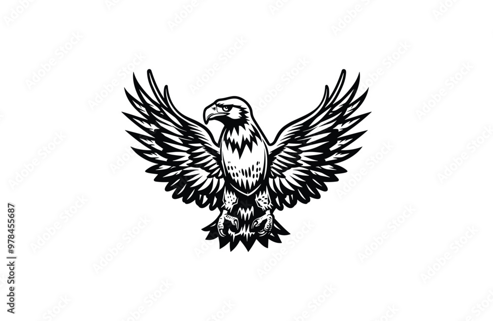 Fototapeta premium Eagle logo vector icon illustration
