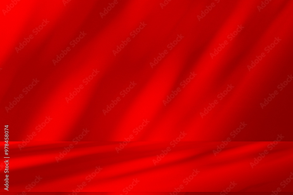 Wall interior background, studio and backdrops show products.with shadow from window color Red background for text insertion and presentation product
Wall interior background, studio and backdrops show products.with shadow from window color Red background for text insertion and presentation product