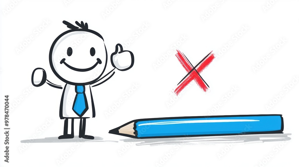 Stick Figure Thumbs Up. Stick Figure Thumbs Up.