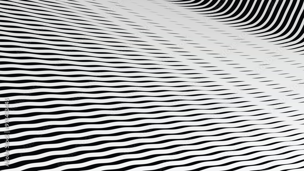 Black and white stripes wave pattern abstract background for backdrop or fabric style Black and white stripes wave pattern abstract background for backdrop or fabric style