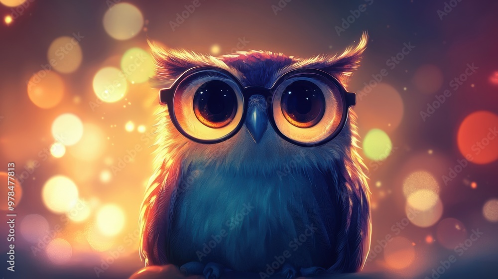 Owl with Glasses. Owl with Glasses.