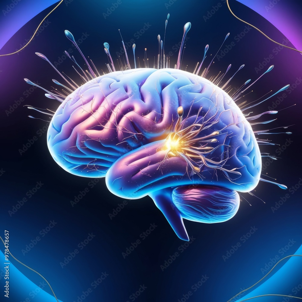 Obraz premium brain with effects