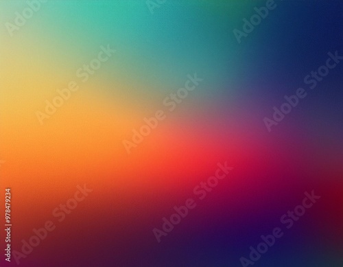 Vibrant gradient background with curved blue line and smooth color transition