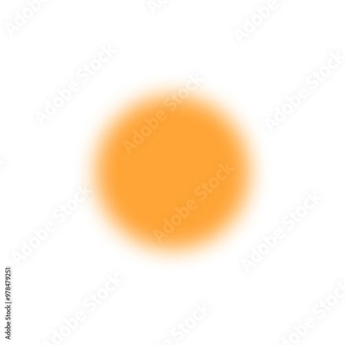 Blurred orange circle background with transparent background