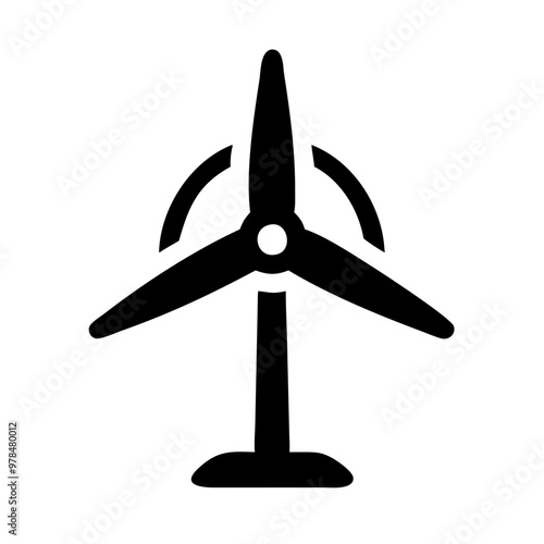 wind turbine icon on a white background