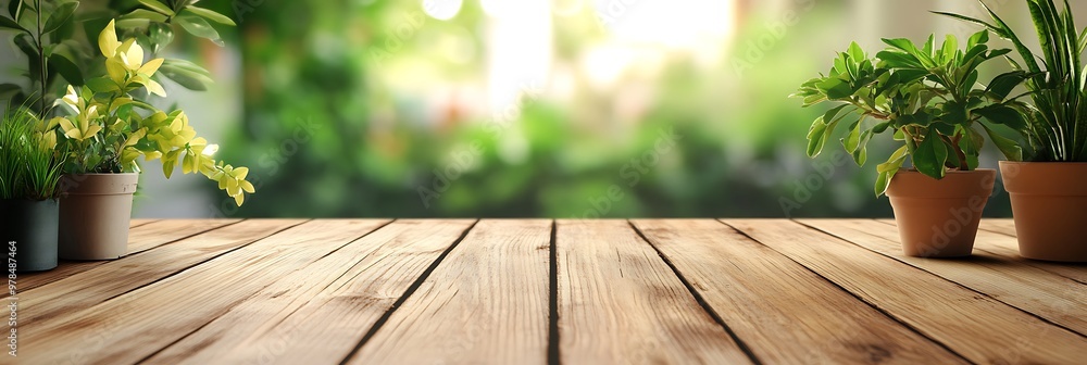 Nature background, wooden planks on blurred background Nature background, wooden planks on blurred background