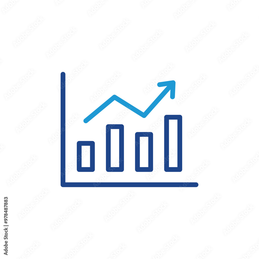 growing graph icon growing graph icon