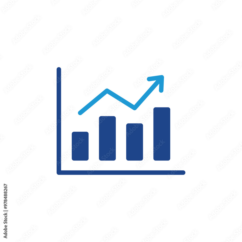 growing graph icon growing graph icon