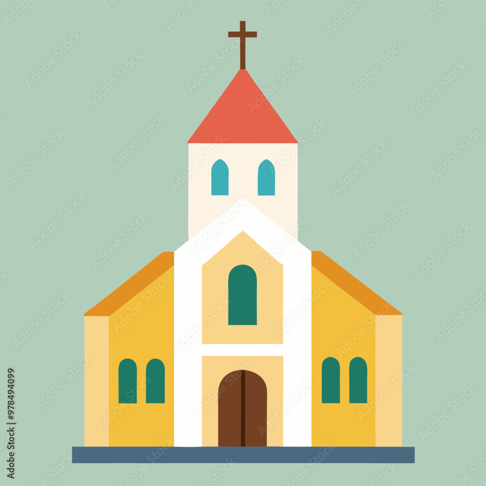 Fototapeta premium vector illustration of church