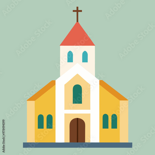 vector illustration of church