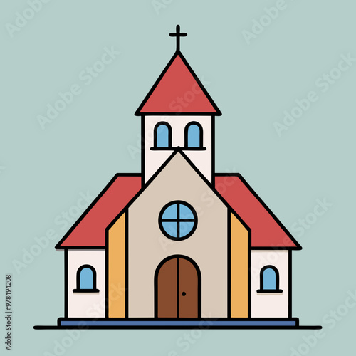 vector illustration of church