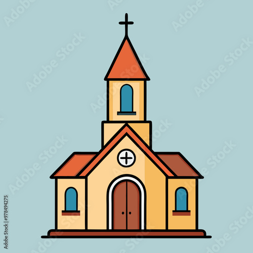 vector illustration of church