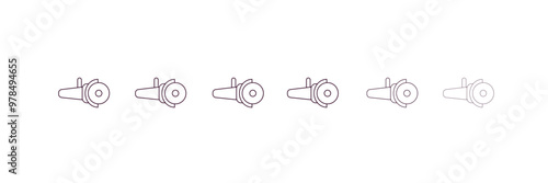 angle grinder  outline icon. Linear vector from construction concept. 6 different line style angle grinder  icon included thin, light, regular, medium, bold, black